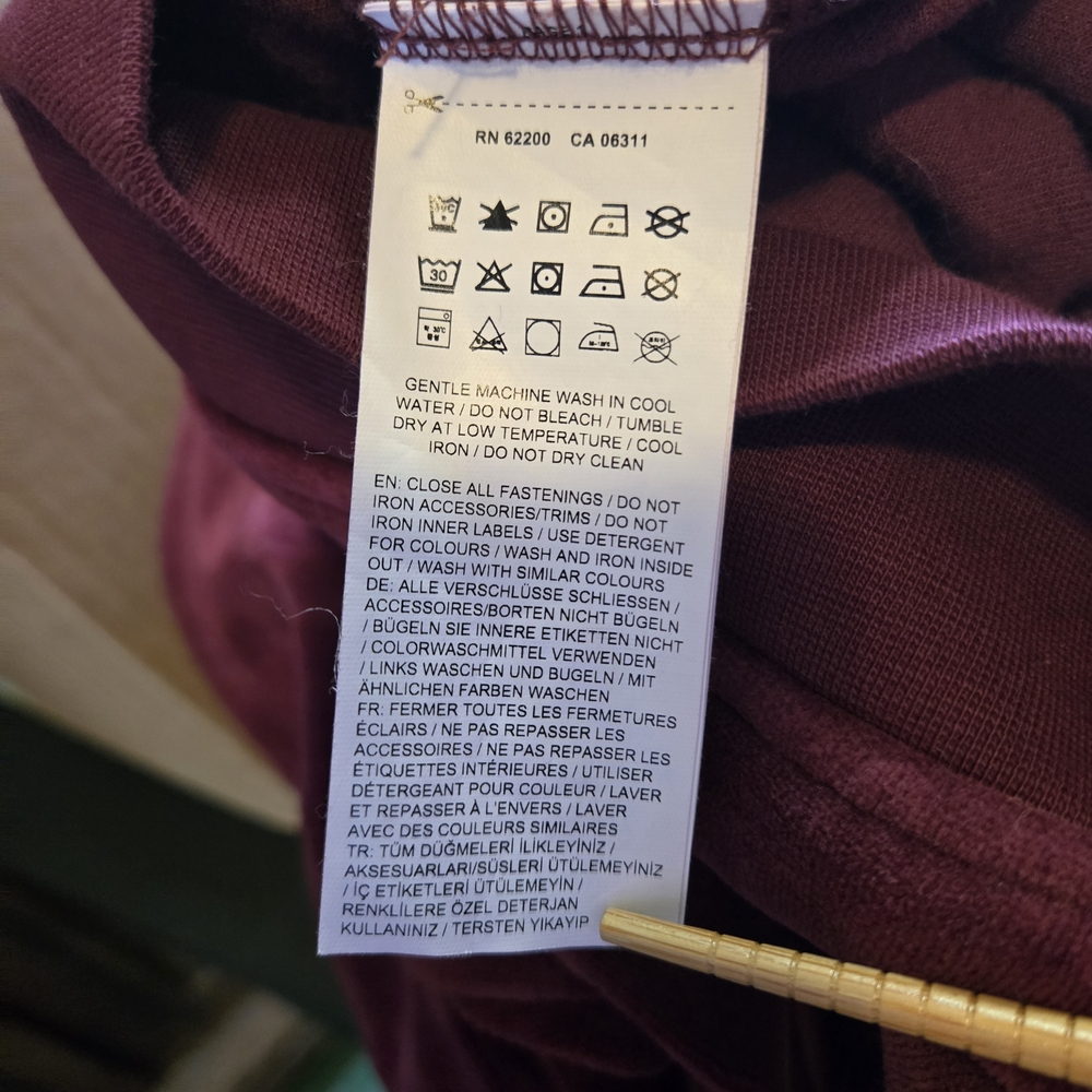 Puma By Rhianna Burgundy Velour "Fenty" Hoodie W/ 13 On Hood Streetwear - Picture 12 of 12